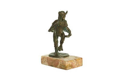 Lot 363 - SIEGFRIED RUDOLF PUCHTA (CANADIAN, B. 1933): A SMALL BRONZE FIGURE OF A SHAMAN