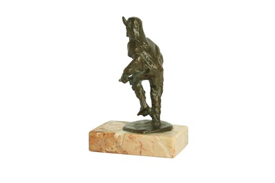 Lot 363 - SIEGFRIED RUDOLF PUCHTA (CANADIAN, B. 1933): A SMALL BRONZE FIGURE OF A SHAMAN