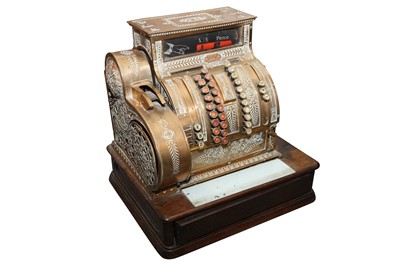 Lot 224 - AN AMERICAN NATIONAL CAST BRASS CASH REGISTER