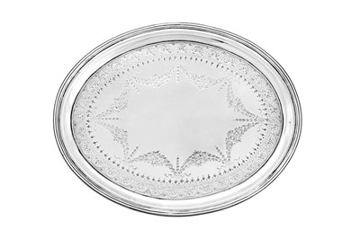 Lot 531 - A George III Scottish sterling silver salver, Edinburgh 1804 by George McHattie and George Fenwick (active 1799-1807)