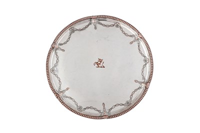 Lot 396 - A George III Old Sheffield Silver Plate salver, circa 1775