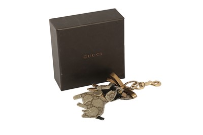 Lot 172 - Gucci Beige Monogram Supreme Dog Handbag Charm