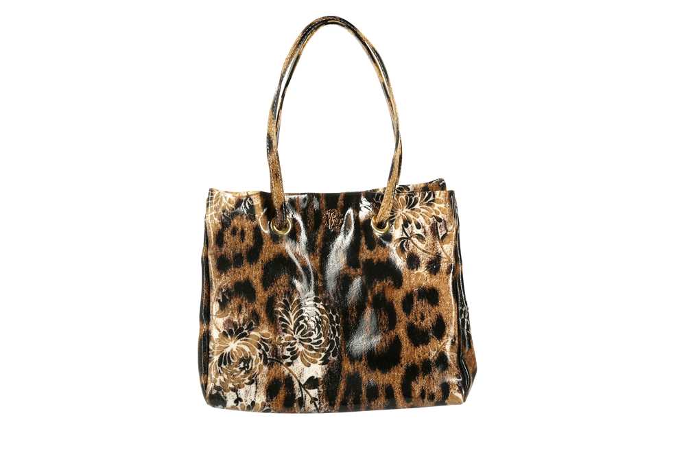 Lot 382 - ROBERTO CAVALLI LEOPARD PRINT TOTE