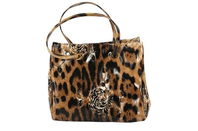 Lot 382 - ROBERTO CAVALLI LEOPARD PRINT TOTE