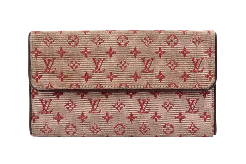 Louis Vuitton Women's Sepia Monogram Mini Lin Canvas Trifold Wallet