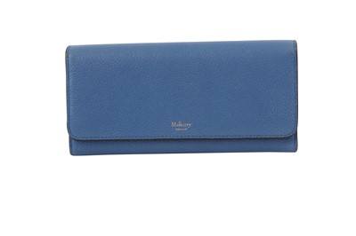 Lot 384 - MULBERRY PORCELAIN BLUE LEATHER LONG WALLET