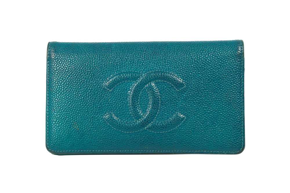 Lot 144 - Chanel Green CC Logo Long Wallet