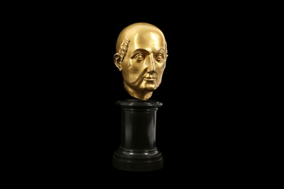 Lot 13 - A FLORENTINE GILT BRONZE RELIQUARY HEAD IN THE MANNER OF BACCIO BANDINELLI, PROBABLY 19TH CENTURY