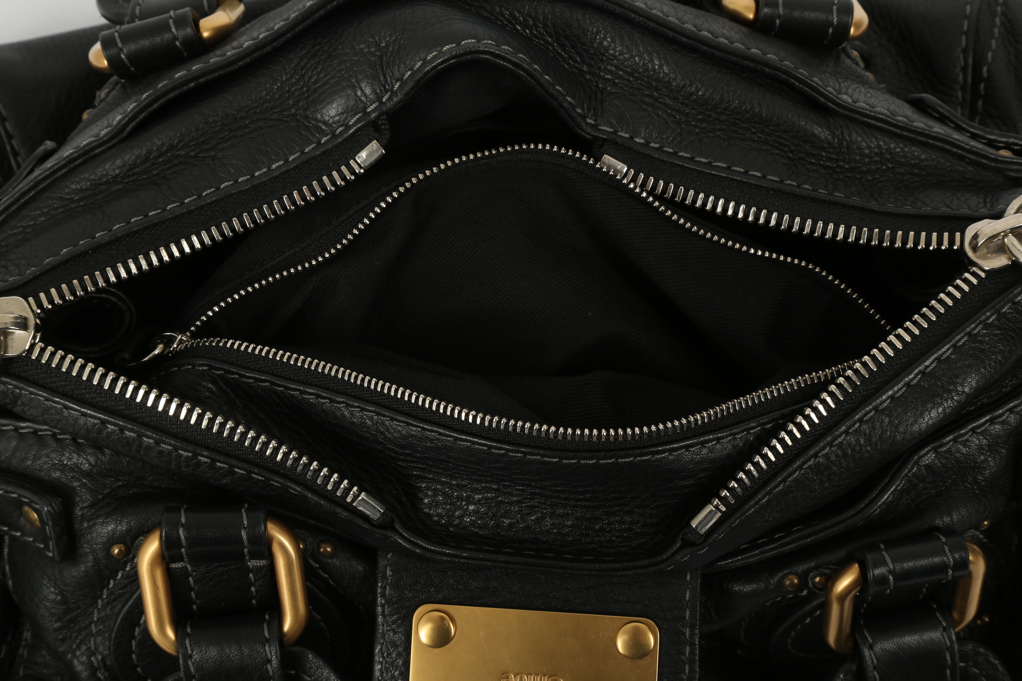 Lot 388 - CHLOE BLACK MEDIUM PADDINGTON BAG