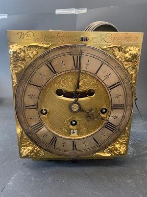 Lot 310 - A QUEEN ANNE PERIOD EARLY 18TH CENTURY QUARTER CHIMING TABLE CLOCK SIGNED WILLIAM SPEAKMAN