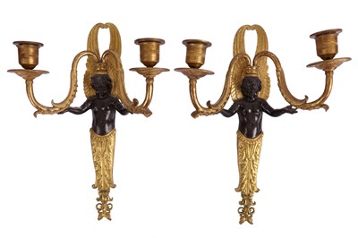 Lot 442 - A PAIR OF EMPIRE APPLIQUES, EARLY 19TH CENTURY