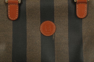 Fendi Vintage Pequin Convertible Boston Bag Coated Canvas Mini