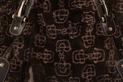 Lot 394 - GUCCI BROWN RABBIT FUR PELHAM BAG
