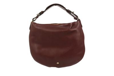 Lot 395 - MULBERRY BURGUNDY HOBO SHOULDER BAG