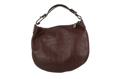 Lot 395 - MULBERRY BURGUNDY HOBO SHOULDER BAG