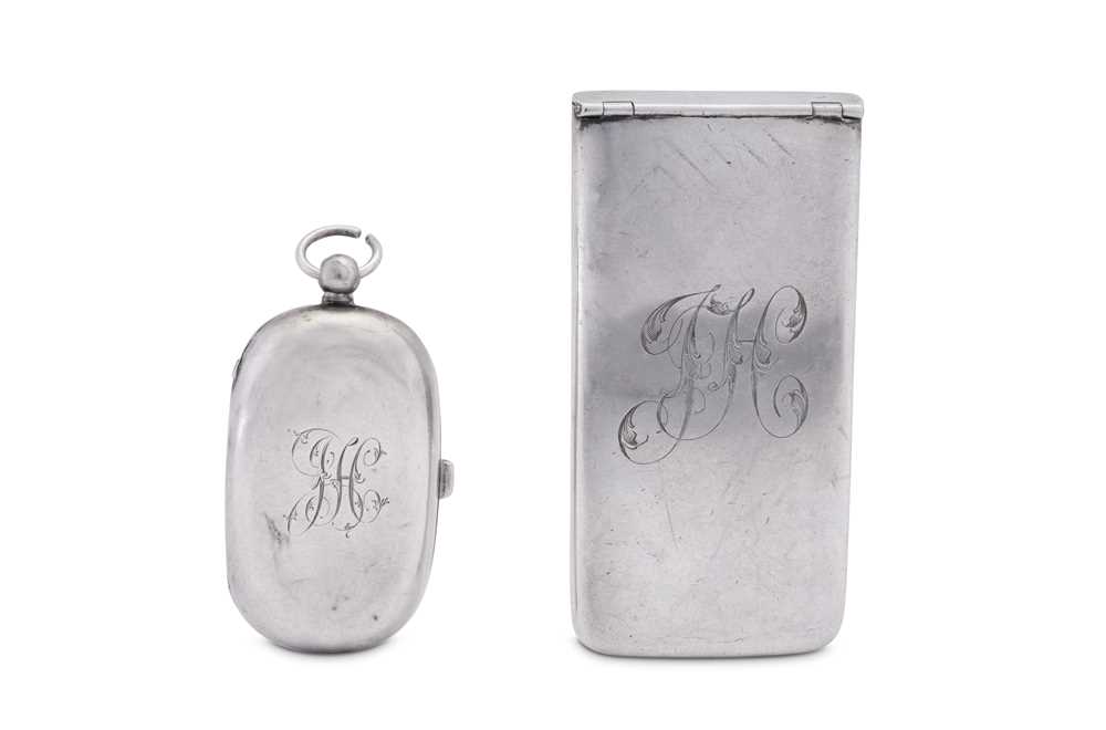 Lot 15 - An Edwardian sterling silver patent card case, London 1907 by Henry Williamson Ltd