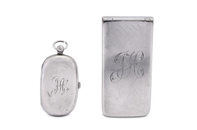 Lot 856 - AN EDWARDIAN STERLING SILVER PATENT CARD CASE, LONDON 1907 BY HENRY WILLIAMSON LTD