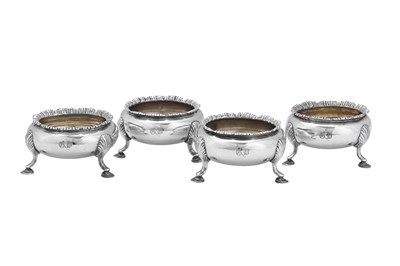 Lot 461 - A set of four Victorian sterling silver salts, London 1852 by George John Richards