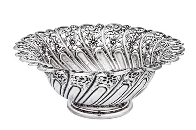 Lot 450 - A Victorian sterling silver fruit bowl, Sheffield 1900 by James Dixon and Sons