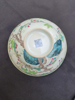Lot 610 - A CHINESE OGEE 'SQUIRRELS AND GRAPES' BOWL.