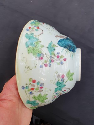 Lot 610 - A CHINESE OGEE 'SQUIRRELS AND GRAPES' BOWL.