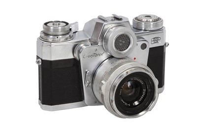 Lot 38 - A Zeiss Ikon Contarex SLR Camera Outfit