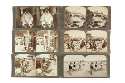 Lot 395 - Underwood & Underwood Stereocards, China interest, c.1860s and Stereo viewer