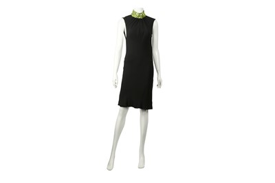 Lot 413 - Gianni Versace Black High Neck Embellished Dress - Size 40