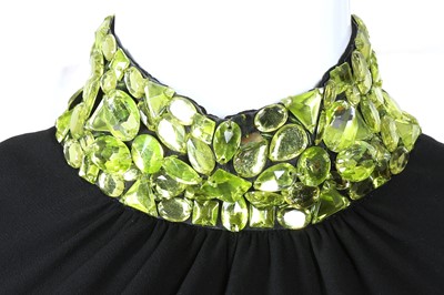 Lot 413 - Gianni Versace Black High Neck Embellished Dress - Size 40