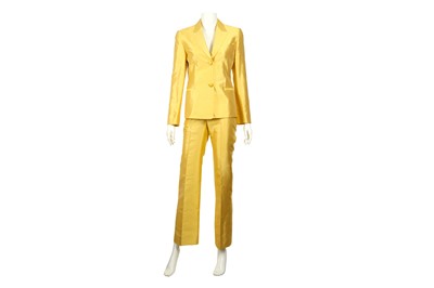 Lot 153 - Gianni Versace Yellow Trouser Suit - Size 38