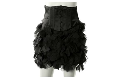 Lot 424 - Jasper Conran Couture Black Theatrical Skirt Suit