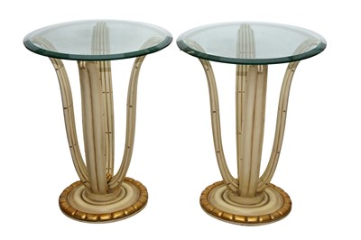 Lot 55 - A PAIR OF GROTTO STYLE OCCASIONAL TABLES