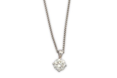 Lot 116 - A diamond pendant necklace