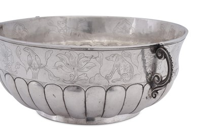 Lot 122 - A fine mid-18th century Spanish Colonial silver twin handled bowl, Guatemala circa 1750
