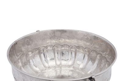 Lot 122 - A fine mid-18th century Spanish Colonial silver twin handled bowl, Guatemala circa 1750