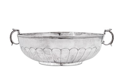 Lot 132 - An 18th century Spanish colonial silver twin handled bowl, Guatemala circa 1770