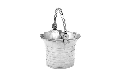 Lot 535 - A George II sterling silver cream pail, London 1757 by Walter Brind (this mark reg. 11th Oct 1757)