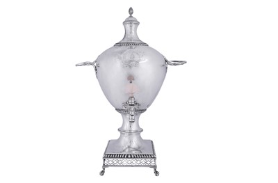 Lot 522 - An early George III silver tea urn, London circa 1760 by Charles Wright and Thomas Whipham
