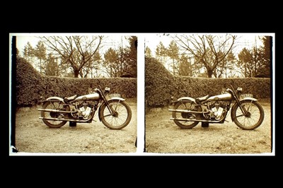 Lot 242 - A Customised French 'RF' Stereo Viewer & Glass Slides, inc Brough Superior Motorcycle, Alvis Car etc