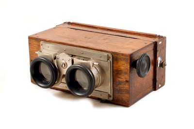 Lot 242 - A Customised French 'RF' Stereo Viewer & Glass Slides, inc Brough Superior Motorcycle, Alvis Car etc