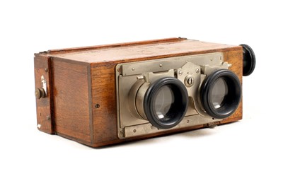 Lot 242 - A Customised French 'RF' Stereo Viewer & Glass Slides, inc Brough Superior Motorcycle, Alvis Car etc