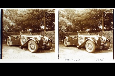 Lot 242 - A Customised French 'RF' Stereo Viewer & Glass Slides, inc Brough Superior Motorcycle, Alvis Car etc