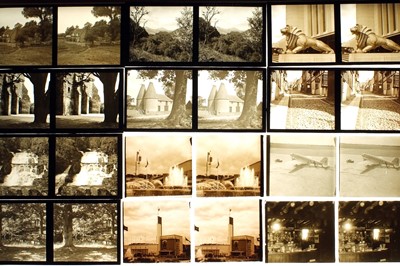 Lot 242 - A Customised French 'RF' Stereo Viewer & Glass Slides, inc Brough Superior Motorcycle, Alvis Car etc