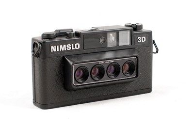 Lot 74 - Nimslo 35mm Lenticular 3D Camera & Case.