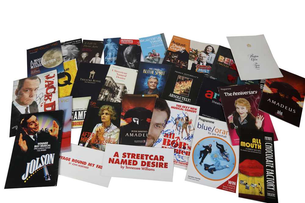 Lot 1116 - Signed Theatre Programmes.-