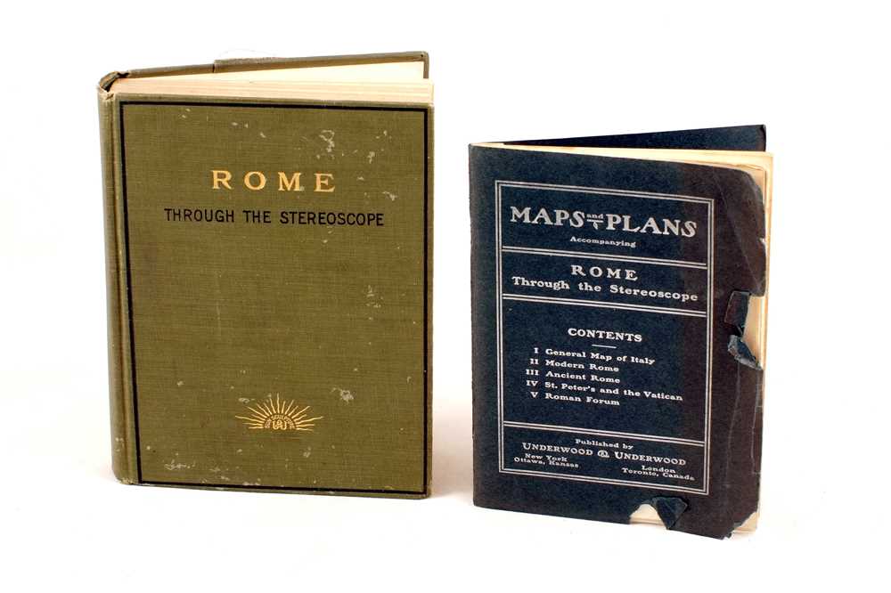 Lot 398 - Book & Map from Underwood & Underwood 'Rome Through the Stereoscope' Set.