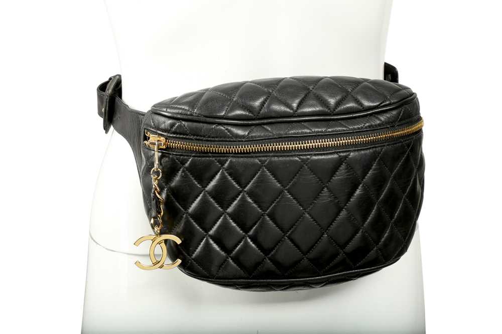 Lot 339 - Chanel Black CC Logo Fanny Pack