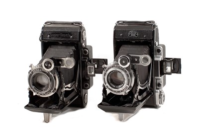 Lot 188 - Two Zeiss Ikon Super Ikontas. One a Soviet Hybrid?