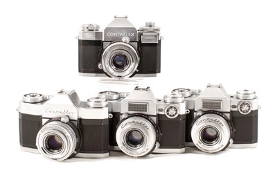 Lot 40 - Group of Three Zeiss Ikon Contaflex Cameras.