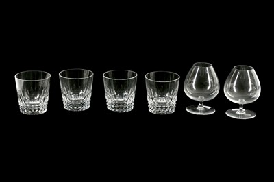 Lot 187 - A SET OF FOUR LARGE BACCARAT CRYSTAL WHISKEY TUMBLERS
